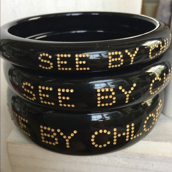 🖤See By Chloe Black Stackable Bangles🖤 - Picture 8 of 8